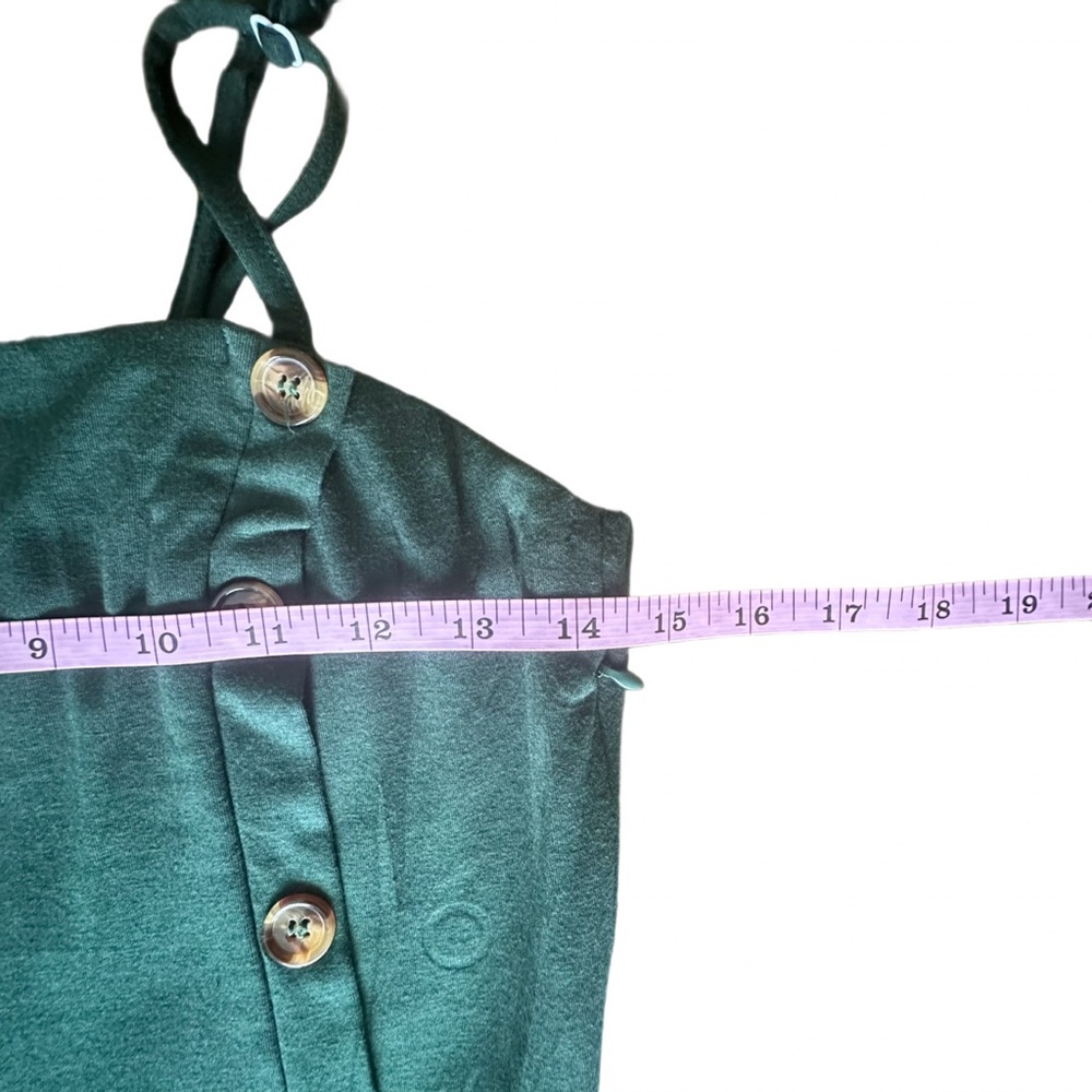 NWT Women’s Liyinxi Dark Green Button-Down Dress Size S - Picture 5 of 9